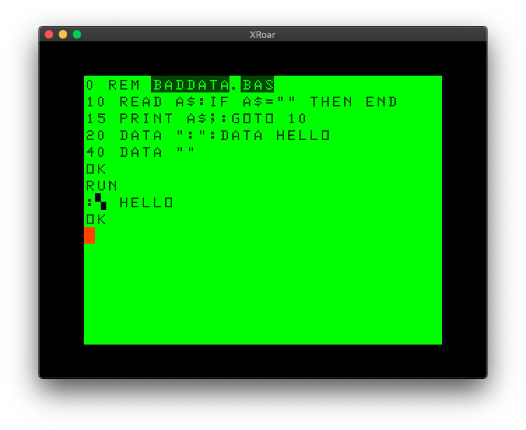 Color Basic Data Quirk Sub Etha Software